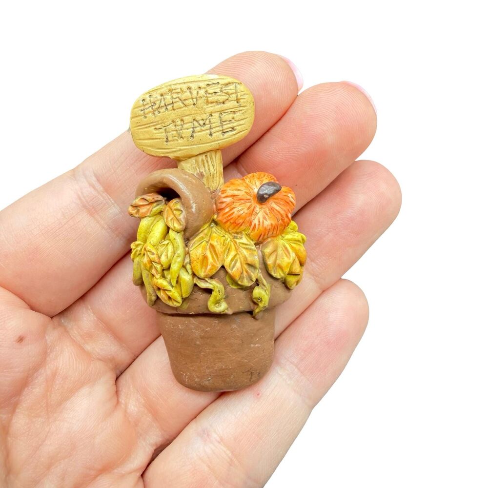 Vintage Jewelry Harvest Time Brooch Fall Pin Thanksgiving Jewelry